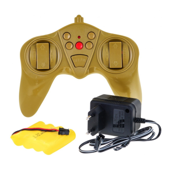 Zdalnie sterowany Czołg dla dzieci 3+ beżowy + Interaktywne efekty + Wystrzał + Pilot